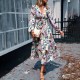 Diyun European and American cross-border V-neck floral print dress 2025 Summer Export women's clothing vacation Casual printed long dress for children