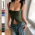 Diyun Cross-border European and American Y2K Hot Girl Style halter button sleeveless vest Women's clothing 2025 Summer Amazon Independent Store