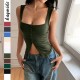 Diyun Cross-border European and American Y2K Hot Girl Style halter button sleeveless vest Women's clothing 2025 Summer Amazon Independent Store Diyun Cross-border European and American Y2K Hot Girl Style halter button sleeveless vest Women's clothing 2025 Summer Amazon Independent Store