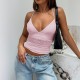 Diyun Cross-border Trade 2025 Spring/Summer European and American Sexy Hot Girl Y2K Lace patchwork cutout halter top