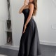 Diyun Cross-border Casual Vacation Mini Halter Slimming Long Dress for Women's wear Spring/Summer 2025 Amazon Independent Store Diyun Cross-border Casual Vacation Mini Halter Slimming Long Dress for Women's wear Spring/Summer 2025 Amazon Independent Store