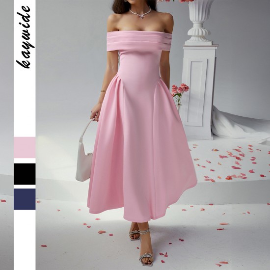 Diyun Cross-border European and American party Evening dress, one-shoulder wraparound dress for women's clothing, Spring/Summer 2025 Amazon dress Diyun Cross-border European and American party Evening dress, one-shoulder wraparound dress for women's clothing, Spring/Summer 2025 Amazon dress