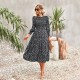 Self-developed and designed Amazon's stylish cinched waist printed dress for Spring/Summer 2023 for casual and vacation-friendly women Self-developed and designed Amazon's stylish cinched waist printed dress for Spring/Summer 2023 for casual and vacation-friendly women