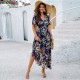 Diyun Cross-border Independent Station European and American Women's Clothing 2025 Spring/Summer Export Style Printed Waist Short Sleeved dress Diyun Cross-border Independent Station European and American Women's Clothing 2025 Spring/Summer Export Style Printed Waist Short Sleeved dress