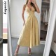 Diyun Cross-border European and American elegant halter and cinched-waist long dress women's clothing 2025 Summer Independent store on Amazon Diyun Cross-border European and American elegant halter and cinched-waist long dress women's clothing 2025 Summer Independent store on Amazon