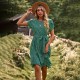 Self-developed and designed Amazon round-neck casual dress for summer 2023 with a lace-up and cinched waist Self-developed and designed Amazon round-neck casual dress for summer 2023 with a lace-up and cinched waist