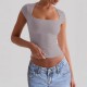 Diyun Cross-border European and American yoga wear, sports elastic slimming T-shirt women's clothing, Summer 2025 Amazon Independent foreign Trade Station Diyun Cross-border European and American yoga wear, sports elastic slimming T-shirt women's clothing, Summer 2025 Amazon Independent foreign Trade Station