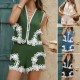 Diyun 2025 Spring/Summer Cross-border European and American Casual Bohemian Vacation color-blocking Vest and short Pants 2-piece Set for women Diyun 2025 Spring/Summer Cross-border European and American Casual Bohemian Vacation color-blocking Vest and short Pants 2-piece Set for women
