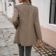Diyun Cross-border 2024 Autumn/Winter Amazon European and American women's outerwear, elegant commuting color contrasting lapel button-up small suit Diyun Cross-border 2024 Autumn/Winter Amazon European and American women's outerwear, elegant commuting color contrasting lapel button-up small suit