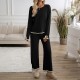 Diyun Cross-border Women's Clothing Set for Amazon 2024, a casual and elegant solid-color knitted long-sleeved woolen coat and pants set Diyun Cross-border Women's Clothing Set for Amazon 2024, a casual and elegant solid-color knitted long-sleeved woolen coat and pants set