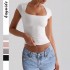 Diyun Cross-border European and American yoga wear, sports elastic slimming T-shirt women's clothing, Summer 2025 Amazon Independent foreign Trade Station