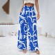Diyun's European and American women's clothing cross-border Amazon Spring/Summer export, elegant and stylish cotton printed loose wide-leg pants Diyun's European and American women's clothing cross-border Amazon Spring/Summer export, elegant and stylish cotton printed loose wide-leg pants