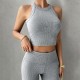 Diyun Amazon Cross-border European and American Women's Clothing 2024 Spring/Summer New sleeveless Slim Sporty Casual set