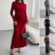 Diyun Cross-border 2024 Autumn/Winter Amazon European and American foreign Trade Women's Clothing, solid color, body-hugging one-shoulder dress Diyun Cross-border 2024 Autumn/Winter Amazon European and American foreign Trade Women's Clothing, solid color, body-hugging one-shoulder dress