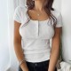 Diyun Cross-border European and American Y2K style sexy slimming short-sleeved T-shirt women's clothing 2025 Spring/Summer Amazon Independent foreign Trade Station Diyun Cross-border European and American Y2K style sexy slimming short-sleeved T-shirt women's clothing 2025 Spring/Summer Amazon Independent foreign Trade Station