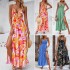 Diyun Cross-border Dress Amazon Spring/Summer 2024 Foreign Trade Casual Vacation Printed halter Floral dress