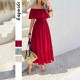 Diyun Cross-border European and American vacation casual style one-shoulder cinched waist Dress Women's clothing for Spring/Summer 2025 Amazon Export Diyun Cross-border European and American vacation casual style one-shoulder cinched waist Dress Women's clothing for Spring/Summer 2025 Amazon Export