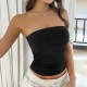 Diyun's Spring/Summer 2025 new cross-border Amazon European and American Y2K sexy solid color backless knitted strapless top for women Diyun's Spring/Summer 2025 new cross-border Amazon European and American Y2K sexy solid color backless knitted strapless top for women