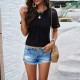Diyun European and American women's Clothing Independent Station Amazon Spring/Summer 2025 foreign trade style round-neck short-sleeved solid color T-shirt top