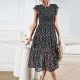 Diyun's European and American cross-border Amazon independent station floral print dress 2023 summer foreign trade women's clothing elegant long dress Diyun's European and American cross-border Amazon independent station floral print dress 2023 summer foreign trade women's clothing elegant long dress