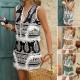Diyun Cross-border 2025 Spring/Summer European and American Bohemian Vacation cotton-printed cardigan top Short skirt Set Women's clothing Diyun Cross-border 2025 Spring/Summer European and American Bohemian Vacation cotton-printed cardigan top Short skirt Set Women's clothing