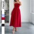 Diyun Cross-border European and American elegant strapless A-line dress for women's clothing 2025 summer independent store on Amazon
