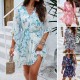 Diyun Amazon Independent Station Cross-border Foreign Trade Women's Clothing 2025 Spring/Summer Vacation Casual Printed Tie Chiffon Jumpsuit Diyun Amazon Independent Station Cross-border Foreign Trade Women's Clothing 2025 Spring/Summer Vacation Casual Printed Tie Chiffon Jumpsuit