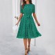 Diyun Cross-border Trade European and American women's clothing Amazon Spring/Summer 2025 Casual polka dot Tie Long Dress Diyun Cross-border Trade European and American women's clothing Amazon Spring/Summer 2025 Casual polka dot Tie Long Dress