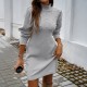 Diyun's European and American women's clothing cross-border Amazon 2024 Autumn/winter, elegant and stylish high-neck, body-hugging sweater dress Diyun's European and American women's clothing cross-border Amazon 2024 Autumn/winter, elegant and stylish high-neck, body-hugging sweater dress