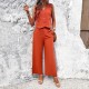 Diyun Cross-border Foreign Trade Fashion Women's Wear Amazon Spring/Summer 2024 Casual and Elegant Solid Color Vest Set