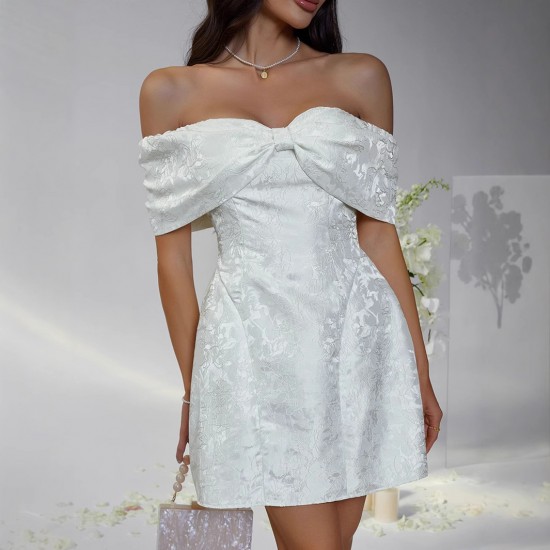 Diyun Cross-border European and American party Evening Dress, Women's bow, socialite style strapless dress, Spring/Summer 2025 Amazon Diyun Cross-border European and American party Evening Dress, Women's bow, socialite style strapless dress, Spring/Summer 2025 Amazon