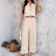 Diyun's Spring/Summer 2025 Cross-border Amazon European and American Leisure vacation Storm: Misia Geometric color-blocking Pants Set for women