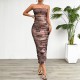 Diyun Cross-border Independent Station European and American women's Clothing Export 2025 Spring/Summer Elegant, slimming and pure, strapless and smudged dress Diyun Cross-border Independent Station European and American women's Clothing Export 2025 Spring/Summer Elegant, slimming and pure, strapless and smudged dress