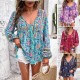 Diyun European and American Women's Clothing Independent Station Cross-border Trade 2025 Spring/Summer Casual Vacation Printed T-shirt Long-sleeved Women's Shirt Diyun European and American Women's Clothing Independent Station Cross-border Trade 2025 Spring/Summer Casual Vacation Printed T-shirt Long-sleeved Women's Shirt