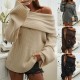Diyun Cross-border Trade Women's top Amazon 2024 Autumn/Winter Loose solid color pullover long-sleeved sweater Diyun Cross-border Trade Women's top Amazon 2024 Autumn/Winter Loose solid color pullover long-sleeved sweater