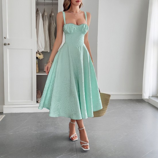 Diyun Cross-border European and American elegant style halter jacquard long dress for women's clothing 2025 summer Independent store on Amazon Diyun Cross-border European and American elegant style halter jacquard long dress for women's clothing 2025 summer Independent store on Amazon