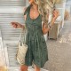 Diyun Cross-border 2025 Spring/Summer European and American Casual Bohemian Vacation Cotton printed halter-neck Jumpsuit women's clothing