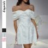 Diyun Cross-border European and American party Evening Dress, Women's bow, socialite style strapless dress, Spring/Summer 2025 Amazon