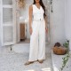 Di Yun 2025 Spring/Summer Cross-border European and American Casual Vacation Commuting Style Solid Color cardigan bm waistcoat wide-leg long pants set Di Yun 2025 Spring/Summer Cross-border European and American Casual Vacation Commuting Style Solid Color cardigan bm waistcoat wide-leg long pants set