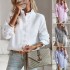 Diyun European and American cross-border long-sleeved shirt for women, Spring/Summer 2025 Amazon Independent Station, elegant commuting top
