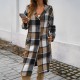 Diyun Cross-border Trade Amazon Europe and America 2024 Autumn/Winter Women's Casual Loose, color-blocking button-down hooded jacket Diyun Cross-border Trade Amazon Europe and America 2024 Autumn/Winter Women's Casual Loose, color-blocking button-down hooded jacket