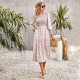 Self-developed and designed Amazon's stylish cinched waist printed dress for Spring/Summer 2023 for casual and vacation-friendly women Self-developed and designed Amazon's stylish cinched waist printed dress for Spring/Summer 2023 for casual and vacation-friendly women