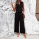 Diyun Cross-border Foreign Trade Fashion Women's Wear Amazon Spring/Summer 2024 Casual and Elegant Solid Color Vest Set