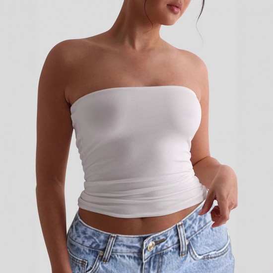 Diyun Cross-border European and American yoga wear, sporty and sexy strapless vest women's clothing, Amazon Independent foreign Trade Station for Summer 2025 Diyun Cross-border European and American yoga wear, sporty and sexy strapless vest women's clothing, Amazon Independent foreign Trade Station for Summer 2025