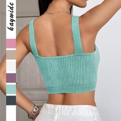 Diyun Cross-border European and American y2k sporty style Hot Girl halter T-shirt and Vest women's clothing Spring/Summer 2025 Amazon Independent Store
