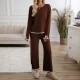 Diyun Cross-border Women's Clothing Set for Amazon 2024, a casual and elegant solid-color knitted long-sleeved woolen coat and pants set Diyun Cross-border Women's Clothing Set for Amazon 2024, a casual and elegant solid-color knitted long-sleeved woolen coat and pants set
