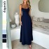 Diyun Cross-border European and American elegant halter A-line long dress for women's clothing 2025 summer independent store on Amazon