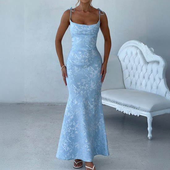Diyun Cross-border European and American elegant evening dress, hip-hugging halter dress for children, Summer 2025 Amazon