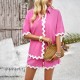 Diyun Cross-border Foreign Trade Women's Clothing Amazon Spring/Summer 2024 Casual Vacation Style Solid Color lace Shirt and Shorts Set Diyun Cross-border Foreign Trade Women's Clothing Amazon Spring/Summer 2024 Casual Vacation Style Solid Color lace Shirt and Shorts Set