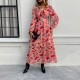 Diyun Cross-border European and American women's clothing Amazon Spring/Summer 2025 Foreign Trade vacation Casual color-blocking printed V-neck dress Diyun Cross-border European and American women's clothing Amazon Spring/Summer 2025 Foreign Trade vacation Casual color-blocking printed V-neck dress